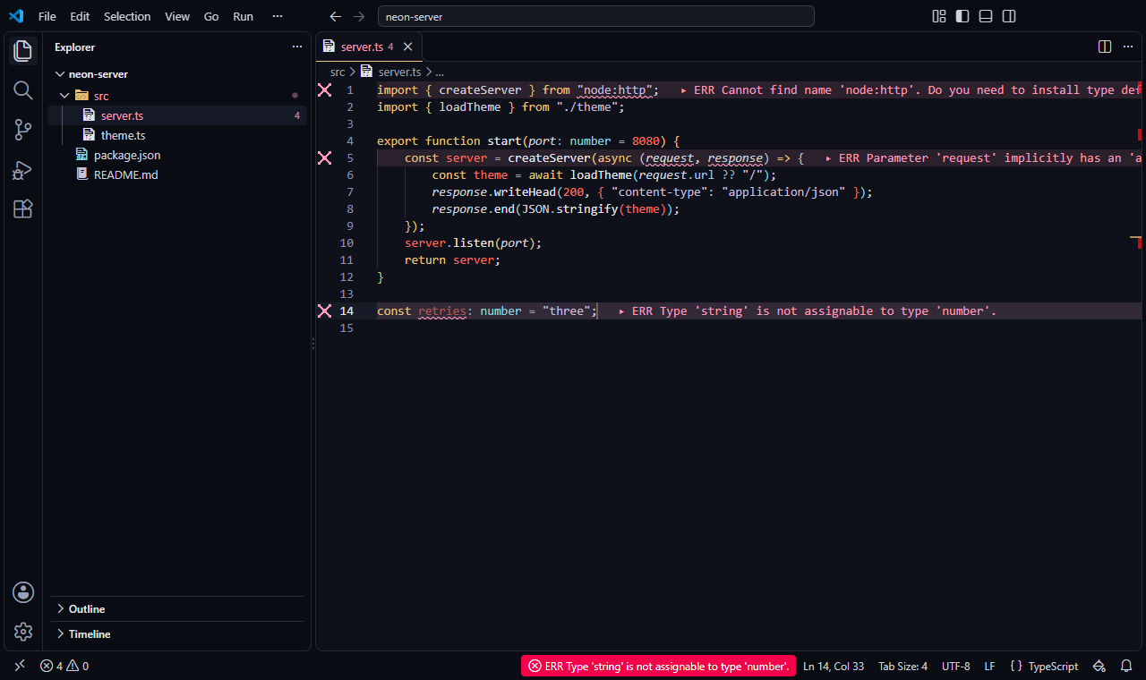 VS Code with the Countdown preset