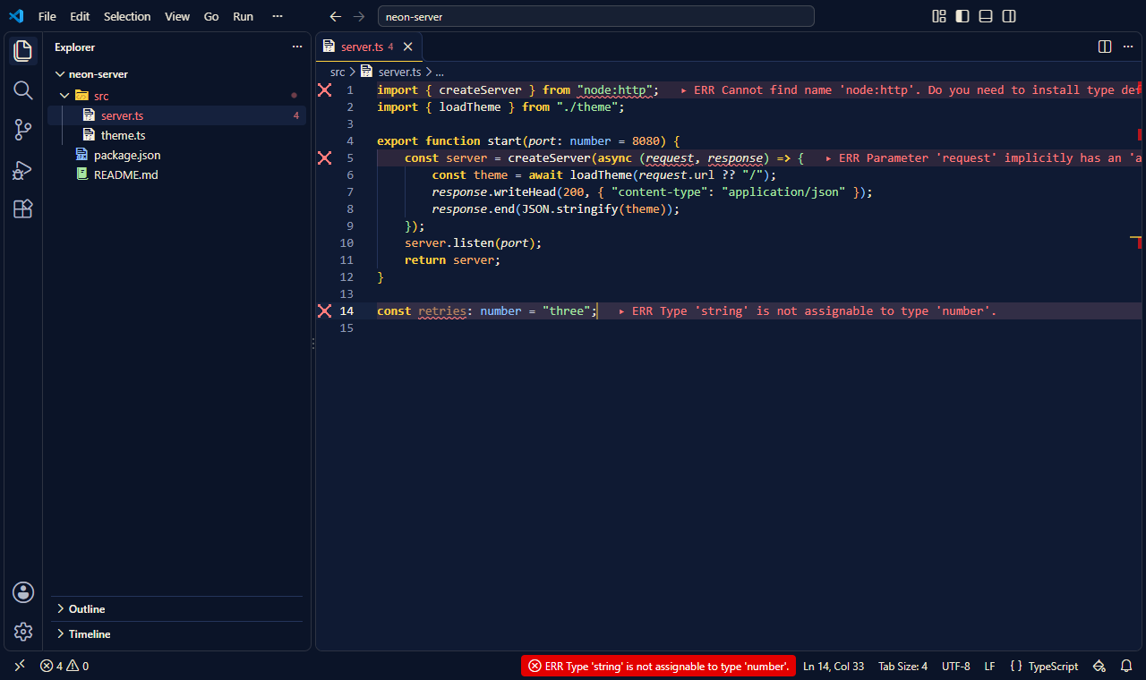 VS Code with the Vault preset